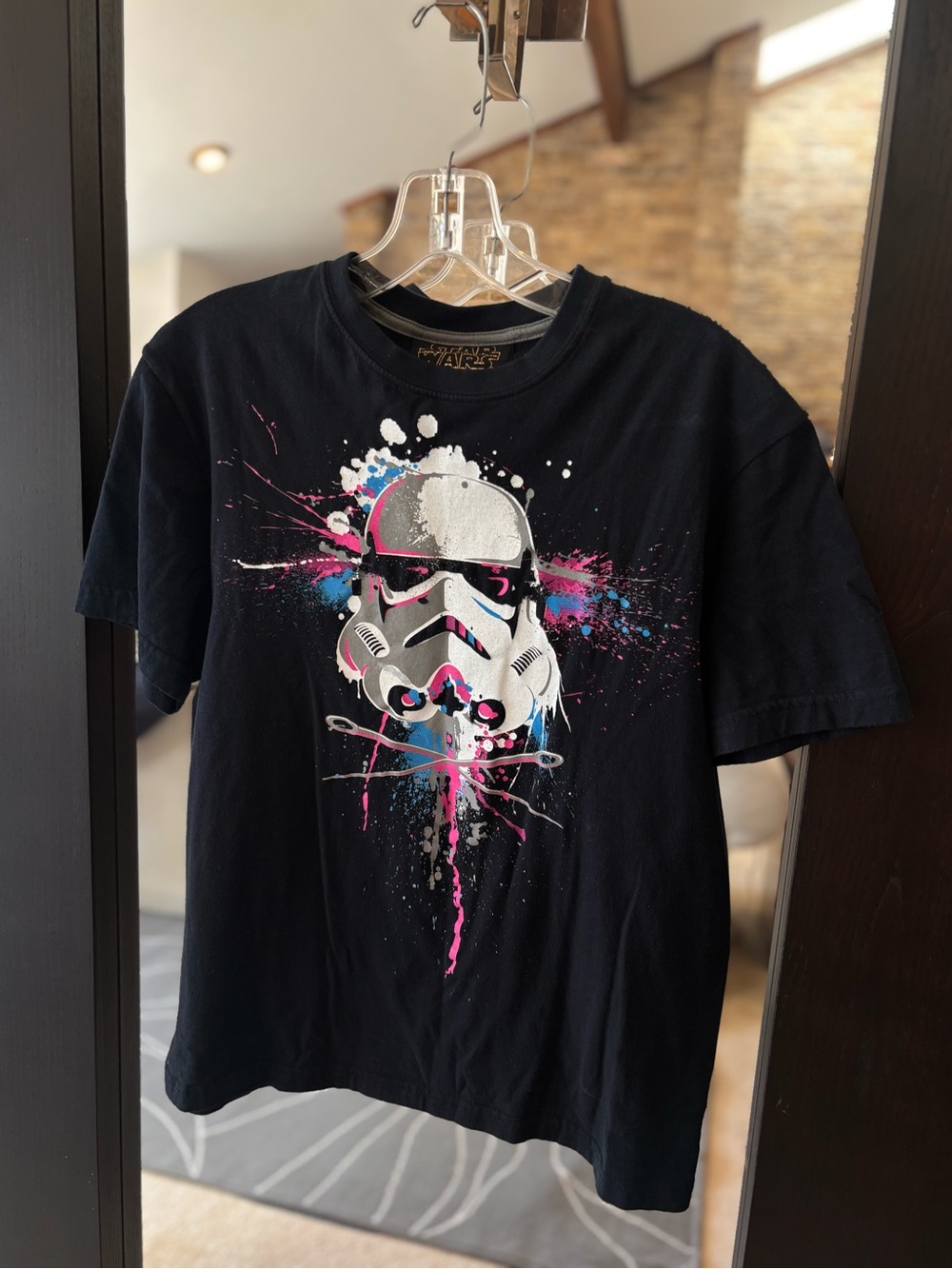 2008 Marc Ecko Star Wars Stormtrooper Paint Splatter T-Shirt Black Men's Medium